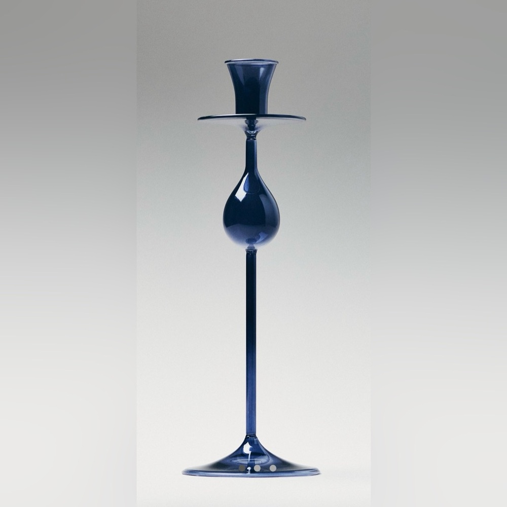 Elegant Blue Glass Ornament